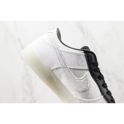 CLOT x Fragment x Nike Dunk Low "White/Black" фото № 4
