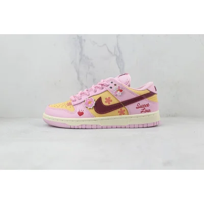 Nike Dunk Low GS "Pink/Yellow/Red" фото № 2