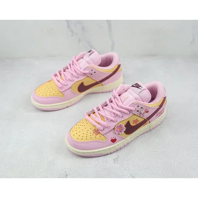 Nike Dunk Low GS "Pink/Yellow/Red" фото № 5