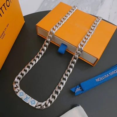 Цепочка Louis Vuitton Details Decoration - Logo Symbols "Silver" фото № 2