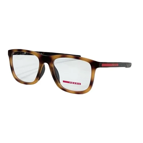 Оправа для очков Prada Square Frame With Line And Logo Side "Brown/Yellow"
