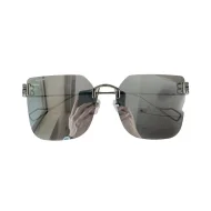 Солнцезащитные очки Balenciaga Large Lenses And Temples Decorated By Logo "Gray"