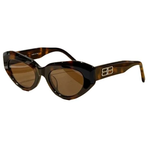 Солнцезащитные очки Balenciaga Cat Eye Shaped Temples Decorated By Symbols "Brown"