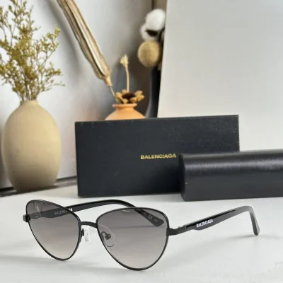 Солнцезащитные очки Balenciaga Drop Shaped "Black" фото № 2