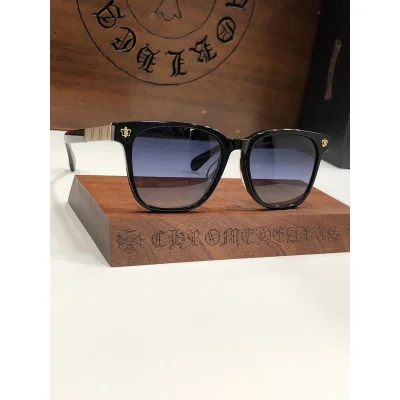 Солнцезащитные очки Chrome Hearts Temples With Figure Decoration "Black/Gold" фото № 2