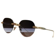 Солнцезащитные очки Chrome Hearts Frame Decorated By Lines "Black/Gold"