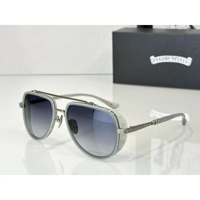 Солнцезащитные очки Chrome Hearts Lenses Connected By Top Line And Temples With Logo "Gray" фото № 2 Солнцезащитные очки Chrome Hearts Lenses Connected By Top Line And Temples With Logo "Gray" фото № 2