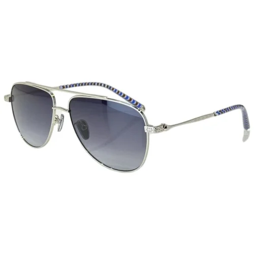 Солнцезащитные очки Chrome Hearts Temples Decorated By Patterns "Gray/Silver"