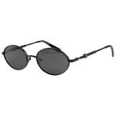 Солнцезащитные очки Moncler Rounded Shaped With Decorated Temples "Black"