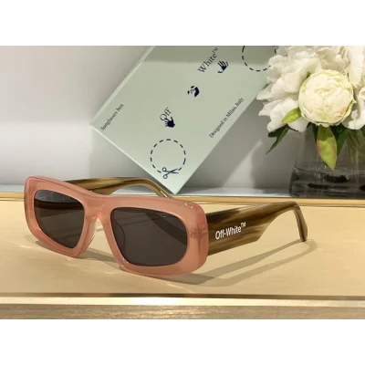 Солнцезащитные очки Off White Colorful Frame And Wide Temples "Pink" фото № 2