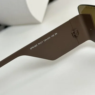 Солнцезащитные очки Prada Logo Inside Triangle On Temples "Brown" фото № 3