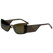 Солнцезащитные очки Prada Logo Inside Triangle On Temples "Brown"