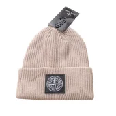 Шапка Stone Island With Lapel And Small Logo Inside Circle "Beige"