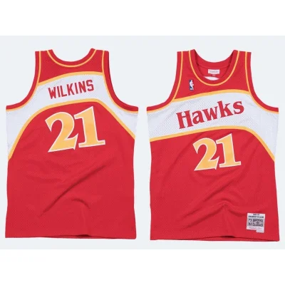 Баскетбольная Джерси NBA Atlanta Hawks 21 №21 Dominique Wilkins "Red" фото № 3 Баскетбольная Джерси NBA Atlanta Hawks 21 №21 Dominique Wilkins "Red" фото № 3