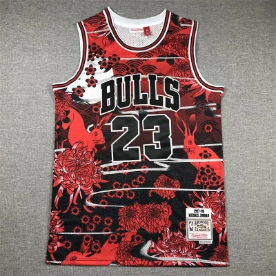 Баскетбольная Джерси NBA Chicago Bulls 23 №23 Michael Jordan "Red" фото № 4