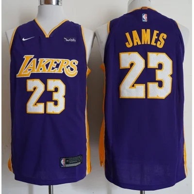 Баскетбольная Джерси Nike Los Angeles Lakers №23 LeBron James "Violet" фото № 2