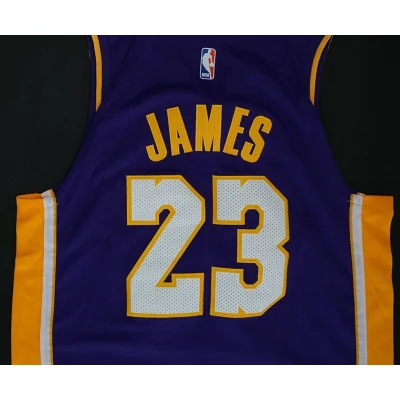 Баскетбольная Джерси Nike Los Angeles Lakers №23 LeBron James "Violet" фото № 3