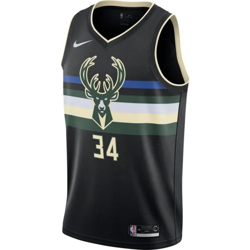 Баскетбольная Джерси Nike Milwaukee Bucks 19-20 №34 Giannis Antetokounmpo "Black"