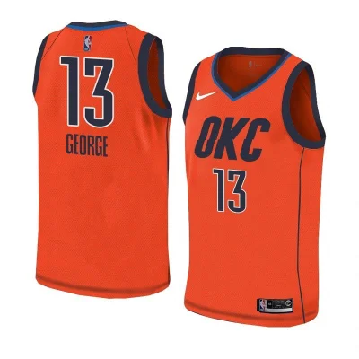 Баскетбольная Джерси Nike Oklahoma City Thunder 18-19 №13 Paul George "Orange" фото № 2