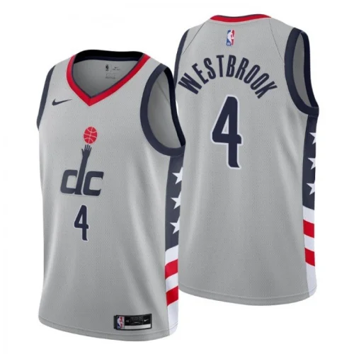 Баскетбольная Джерси Nike Washington Wizards 21 №4 Russell Westbrook "Gray"
