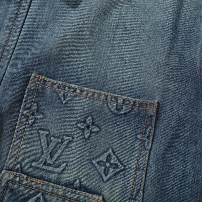 Джинсовая Куртка Louis Vuitton With Logos - ZIP "Blue" фото № 7