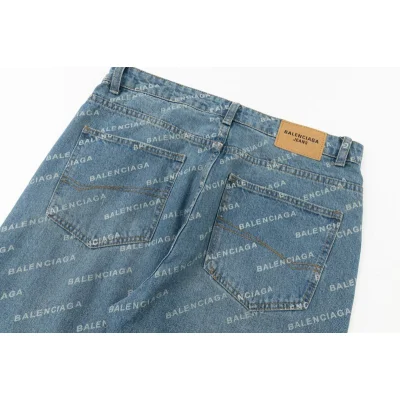 Джинсы Balenciaga Wide With Text Print "Blue" фото № 3