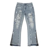 Джинсы Gallery Dept. LA Flare Distressed Splash "Light Blue"