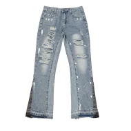 Джинсы Gallery Dept. LA Flare Distressed Splash "Light Blue"