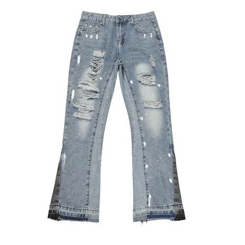 Джинсы Gallery Dept. LA Flare Distressed Splash "Light Blue"