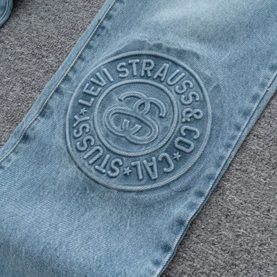 Джинсы Stussy Strauss Emblem "Blue" фото № 2