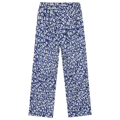 Штаны Balenciaga With Chaotic Brand Label "Blue" фото № 2