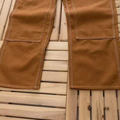 Брюки Carhartt Patches And Button Decoration "Brown" фото № 9