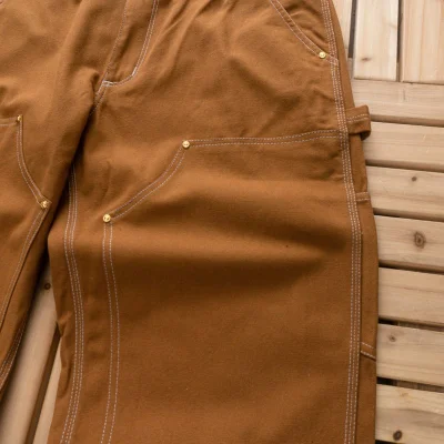 Брюки Carhartt Patches And Button Decoration "Brown" фото № 4