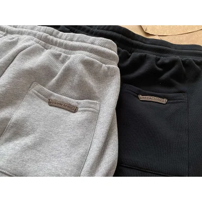 Штаны Chrome Hearts Embroidered Crosses Front "Gray" фото № 2