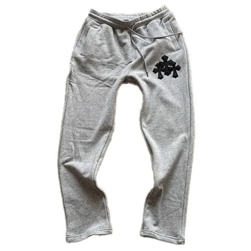 Штаны Chrome Hearts Embroidered Crosses Front "Gray"