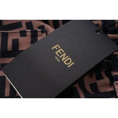Штаны Fendi Print With The Letter F "Brown/Black" фото № 2
