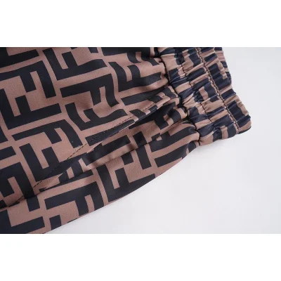 Штаны Fendi Print With The Letter F "Brown/Black" фото № 6