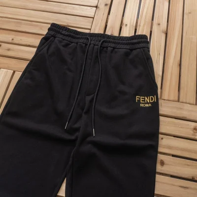 Штаны Fendi Roma Pocket Logo "Black" фото № 3
