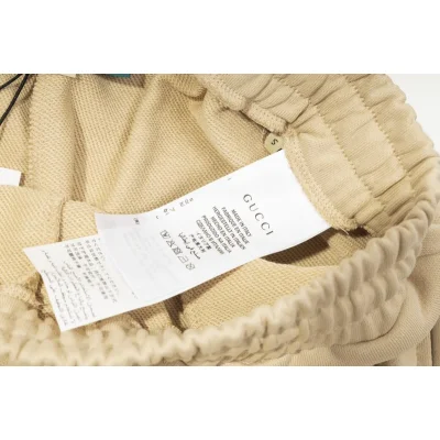 Штаны Gucci X Adidas Solid Color With Logo Reflection "Beige" фото № 4