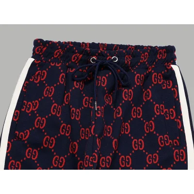 Штаны Gucci With White Stripes "Blue/Red" фото № 2