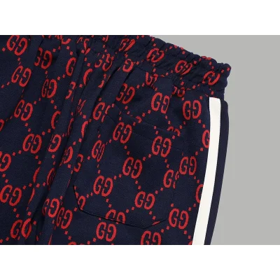 Штаны Gucci With White Stripes "Blue/Red" фото № 7