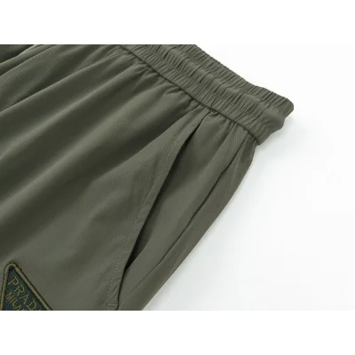 Штаны Prada With Triangular Insert Logo "Khaki" фото № 6