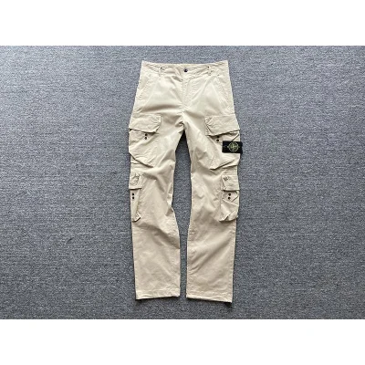 Штаны Stone Island With Patch On Pocket "Cream" фото № 6