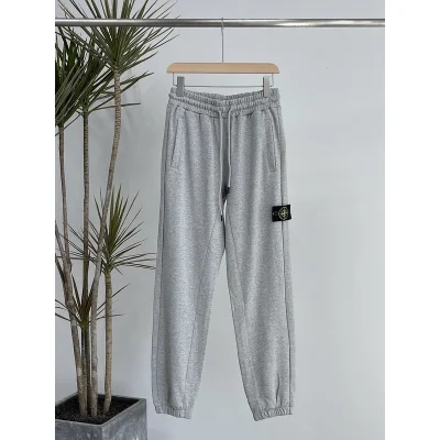 Штаны Stone Island With Logo Patch On The Side "Gray/White" фото № 4