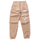 Штаны Youngla Logo And Eagle Print "Beige"