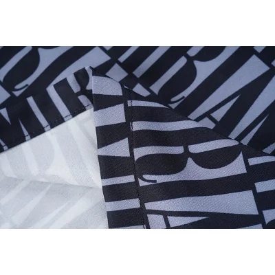 Рубашка Amiri Repeating Logo Inscription Horisontal Lines And Front Pocket "Blue" фото № 3