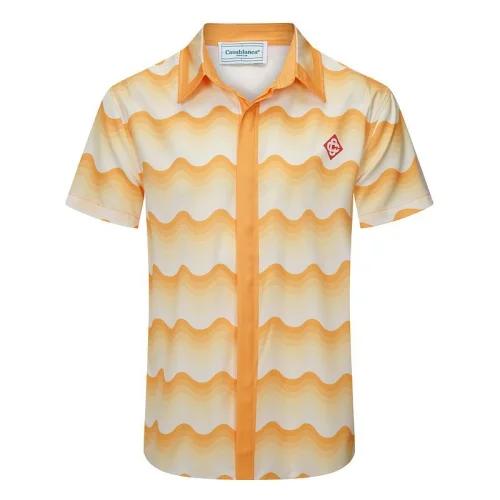 Рубашка Casablanca Waves Print And Small Logo "Orange"
