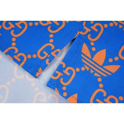 Рубашка Gucci Trefoil And Logo Print With Dots "Blue" фото № 4