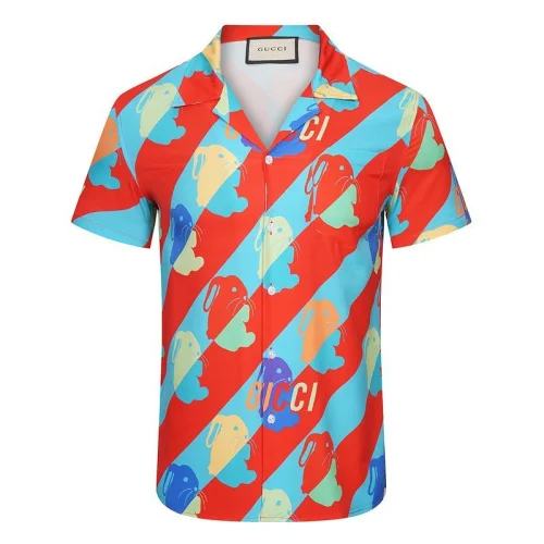 Рубашка Gucci Colorful Oblique Lines "Red"