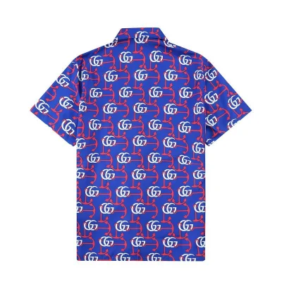 Рубашка Gucci Anchor Prints "Blue" фото № 2